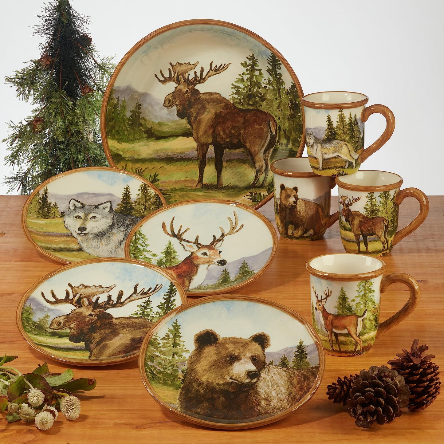 Certified International Mountain Summit 16pc Dinnerware Set, Service for 4