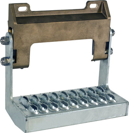 Buyers Products 5230710 Swinging Truck Step, Mounts to Bumpers - Brass Bracket and Stainless Steel Shafts, Galvanized Grip, Folding Pivot Step for Semi & Work Trucks, Mounting Hardware Not Included