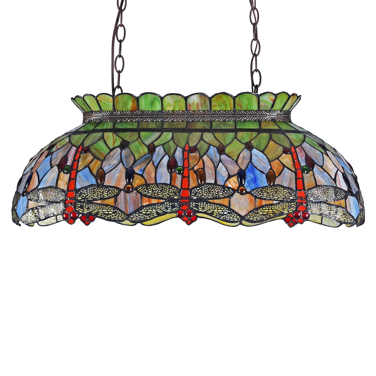 Chloe Pendant Light CH32825DB28-DP3, One Size, Multicolor, Glass Material