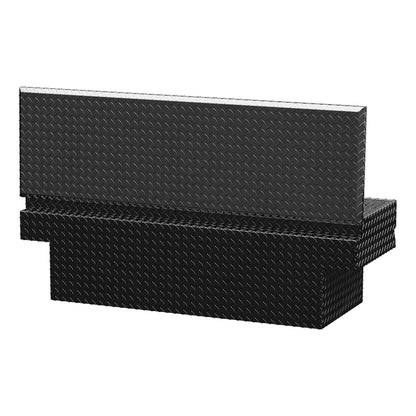 UWS EC20342 60-Inch Gloss Black Heavy-Wall Aluminum Notched Truck Storage Box, RigidCore Lid
