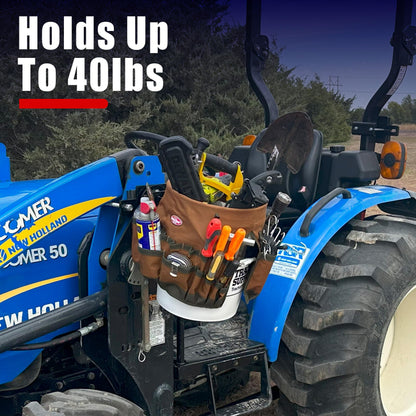 BucketHaul Snap-Lok Universal Bucket Carrier Kit for Tubing and ROPS, Rotating Mount, Made in USA