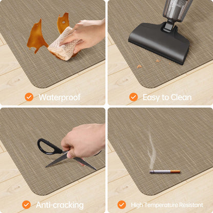 Homek Office Chair Mat for Hardwood & Tile Floor, 45"x53" Computer Chair Mat, Non-Curve Anti Slip Hard Floor Protector for Rolling Chair, PVC Mat Desk Rug for Home Office