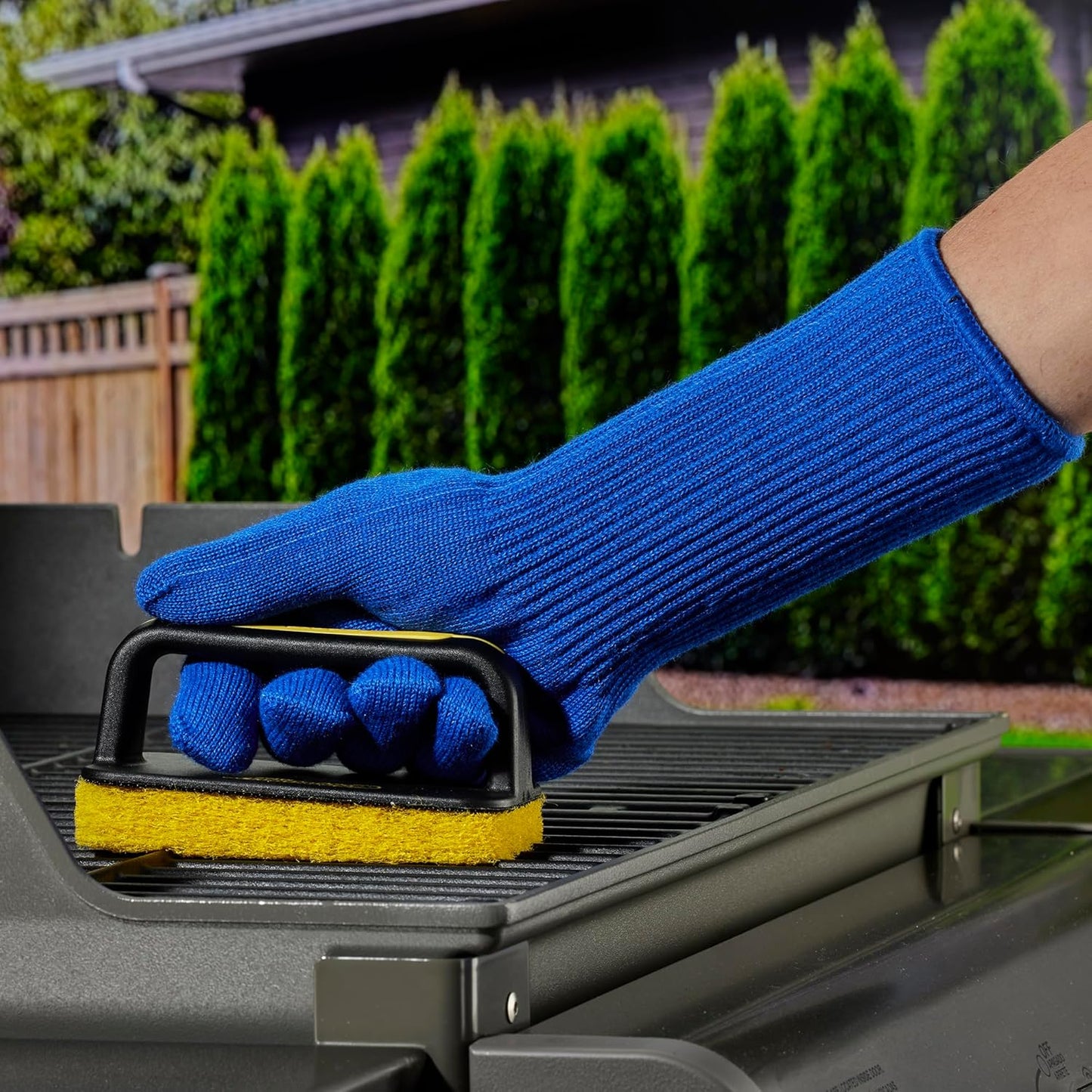 Mr. Bar-B-Q Grill Scrubber Brush Set - Effortless Cleaning with Scrub Daddy Design