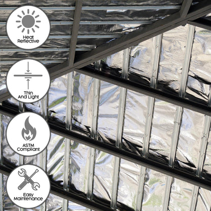 Houseables Radiant Barrier, Radiant Barrier Insulation Roll, Attic Insulation, 1000 Sq Ft, 250'x4', House Wrap, Reflective Foil, Attic Foil, Double Reflective Heat Shield, Perforated Aluminum, Thermal