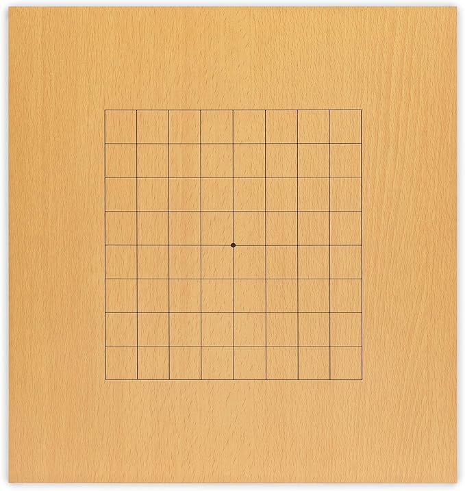Yellow Mountain Imports Beechwood Veneer (0.4-Inch) Etched Beginner's Reversible 9x9/13x13 Go Game Set Board with Double Convex Melamine Stones - Classic Strategy Board Game (Baduk/Weiqi)