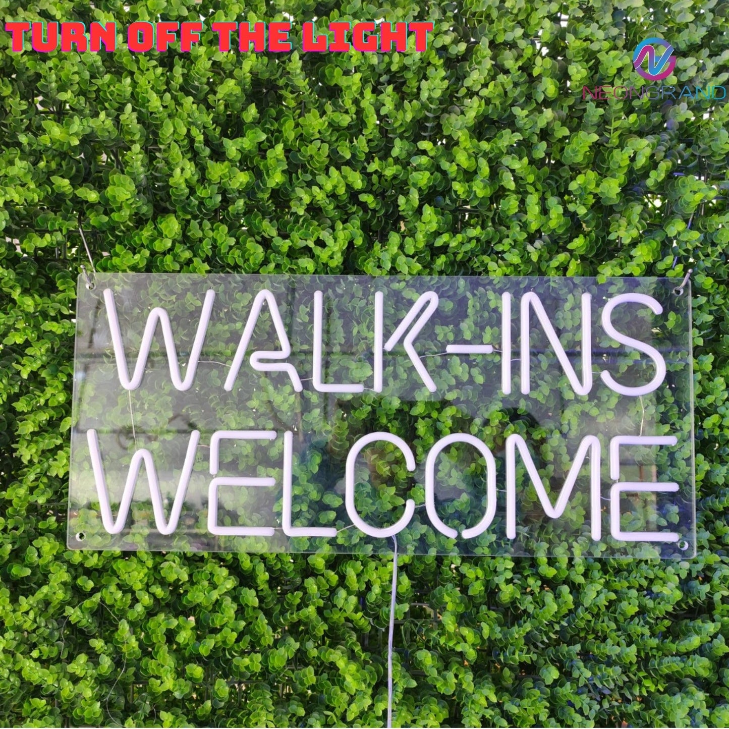 Walk-Ins Welcome Neon Sign (LARGE Sign 24x10", Remote Included) Open Led Light Neon Light Walkins Welcome Sign Walk Ins Welcome Sign For Salon Business Welcome Signs (GoldYellow - 24x10")