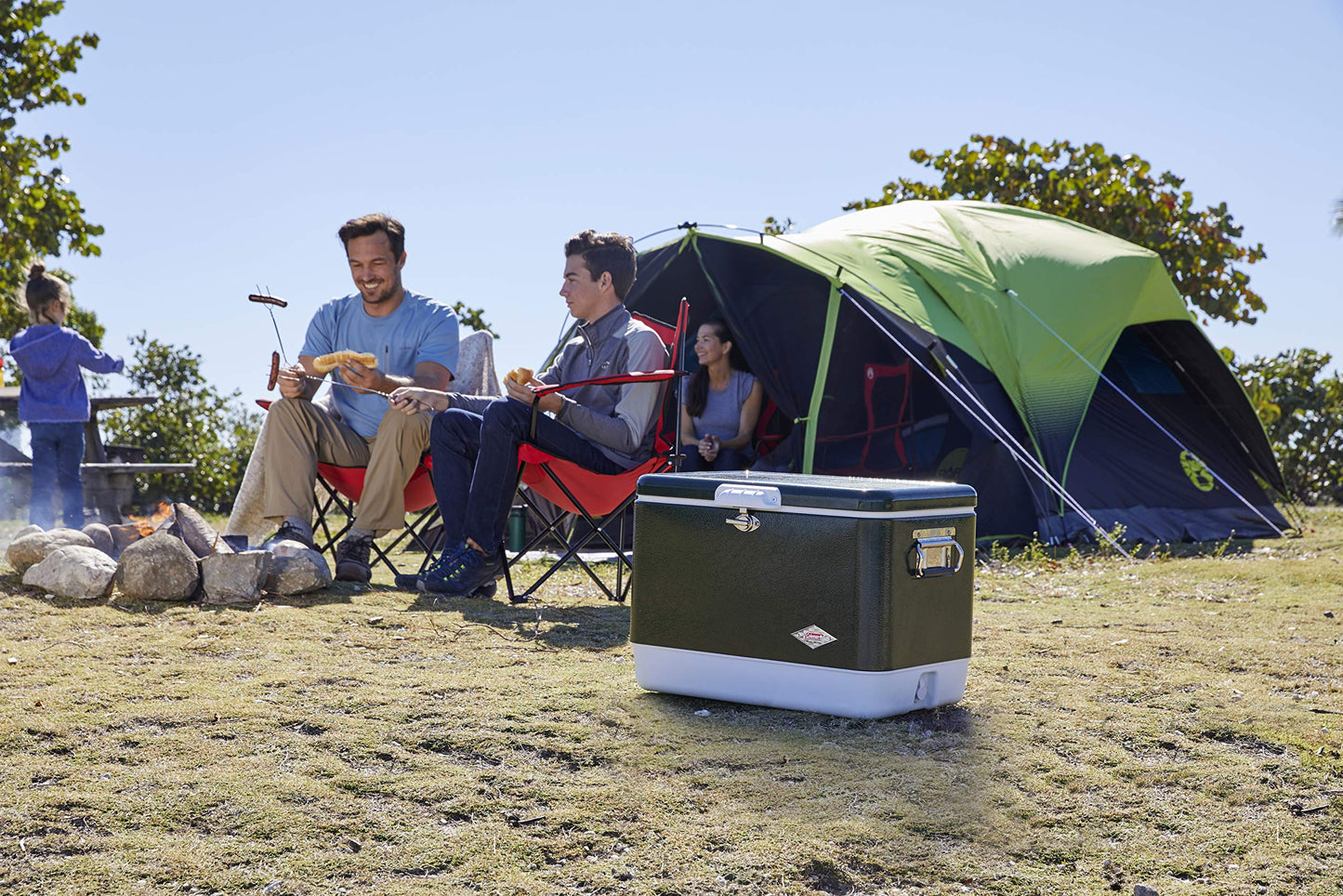 Coleman Camping Tent with Screen Room | 4 Person Carlsbad Dark Room Dome Tent with Screened Porch