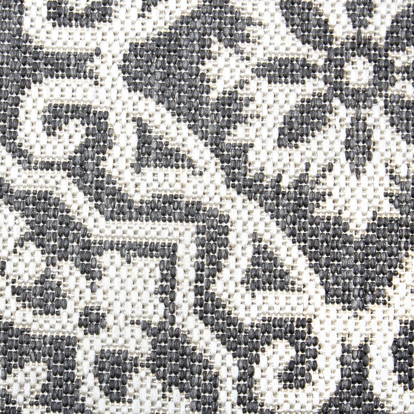 Nicole Miller New York Patio Country Julia Transitional Geometric Indoor/Outdoor Area Rug, Black/Grey, 7'9"x10'2"