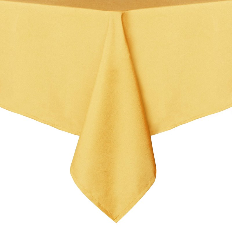 sancua Rectangle Tablecloth - 60 x 102 Inch - Stain and Wrinkle Resistant Washable Polyester Table Cloth, Decorative Fabric Table Cover for Dining Tables, Buffet Parties and Camping, Yellow
