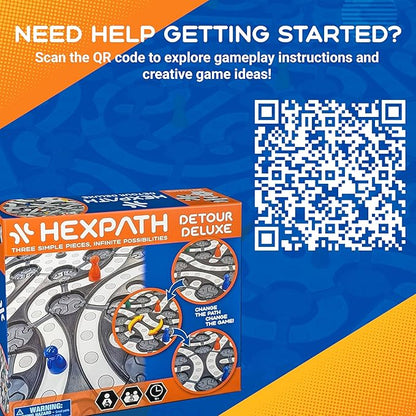 HexPath 5-in-1 Modular Strategy Board Game (1-6 Players) | 7+ Years | 15 min Playtime | Perfect Board Game for a Family Game Night | Best for Kids Birthday Gift | MESH Accredited