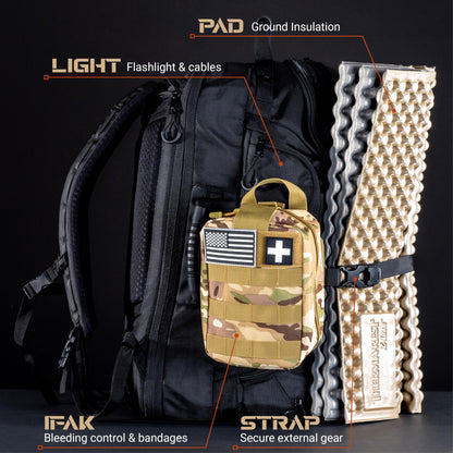 Cargo 72-Hour Survival Kit Loadout Backpack - Complete Bug Out Emergency Kit with Tactical 48L Backpack, Water Filtration, Power, Medical, Shelter & Fire System - Modular Urban Preparedness System