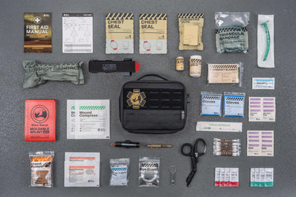 RHINO RESCUE Vehicle IFAK Trauma Kit with C-A-T Tourniquet, Tactical First Aid Kit Molle Pouch Black