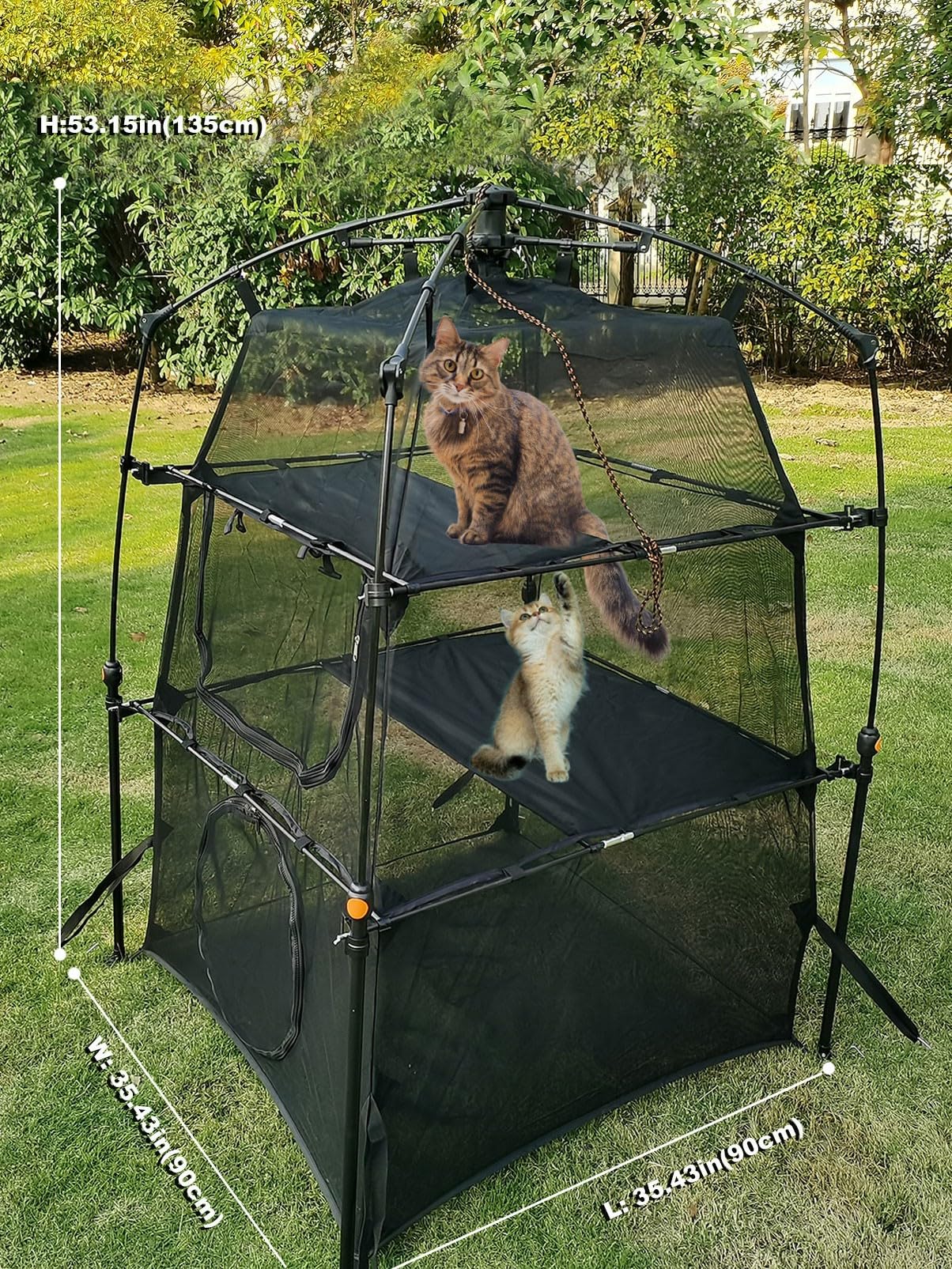 Hi Suyi Portable Pop Up Pet Cat Tents Enclosures for Outside Patio