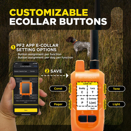 Dogtra PATHFINDER2 Compass Handheld Only - Live GPS Dog Tracking & Training E-Collar Remote (Requires Receiver), Built-in 2" LCD, No Subscription Required, 4 or 9-Mile Range, Expandable to 21 Dogs