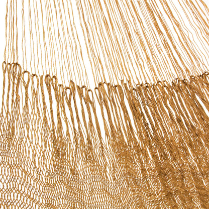 NOVICA Metallic Copper Brown Hand Woven Nylon Mayan 1 Person Rope Hammock, 'Glowing Copper' (Single)