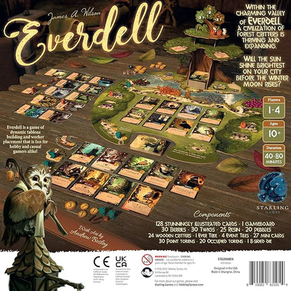 Everdell Board Game – Strategic Worker Placement &amp Tableau Building Game for Adults &amp Teens 1–4 Players Age 14+ Award-Winning Tabletop Fantasy Game