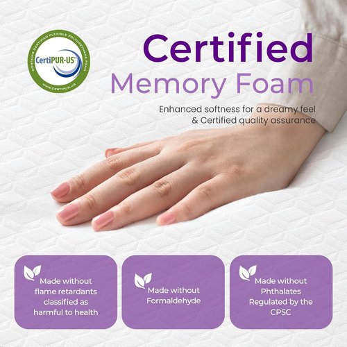 GAESTE 8-Inch Full Cooling Gel Memory Foam Mattress - Medium Firm, CertiPUR-US Certified, Removable Cover