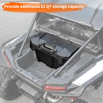 SAUTVS UTV 82 QT Forward Cargo Box for Polaris RZR XP 1000/ XP 4 1000 2024 2025 2026 Accessories, Poly Water Resistant 82QT Forward Cargo Storage Bin, Replace OEM #2889611