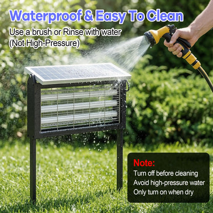 Large Solar Bug Zapper Outdoor, Powerful Mosquito Zapper with 20W Solar Panel, Rechargeable Mosquito Killer, Waterproof Flying Insect Trap for Patio, Yard, Garden, Home, Camping