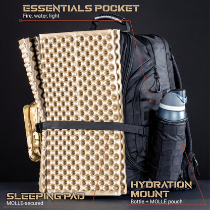 Cargo 72-Hour Survival Kit Loadout Backpack - Complete Bug Out Emergency Kit with Tactical 48L Backpack, Water Filtration, Power, Medical, Shelter & Fire System - Modular Urban Preparedness System