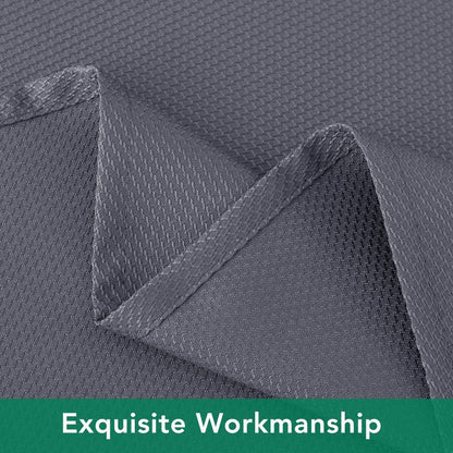 Biscaynebay Textured Fabric Round Tablecloths 90", Dark Grey Water Resistant Washable Table Cloths Circle Folding Table Covers Linen for Dining, Kitchen, Wedding, Parties, etc