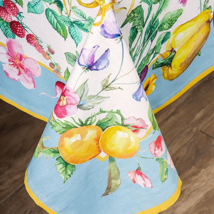 Maison d' Hermine Table Cloth Rectangle Table 100% Cotton 70 x 90 Inches Tablecloth Reusable Decorative for Dining Kitchen Room Farmhouse Home Gifts for Mothers Day Spring Summer - Giverny