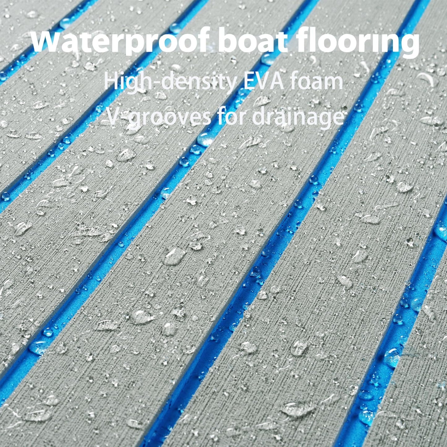 ICOOP Boat Flooring Sea Deck Non-Slip EVA Foam Boat Decking Marine Vinyl Flooring Seadek Waterproof Hydro Turf Marine Mats for Boats Pontoon 94.5"x47"/36"/24"/16", 47.2"x15.8"
