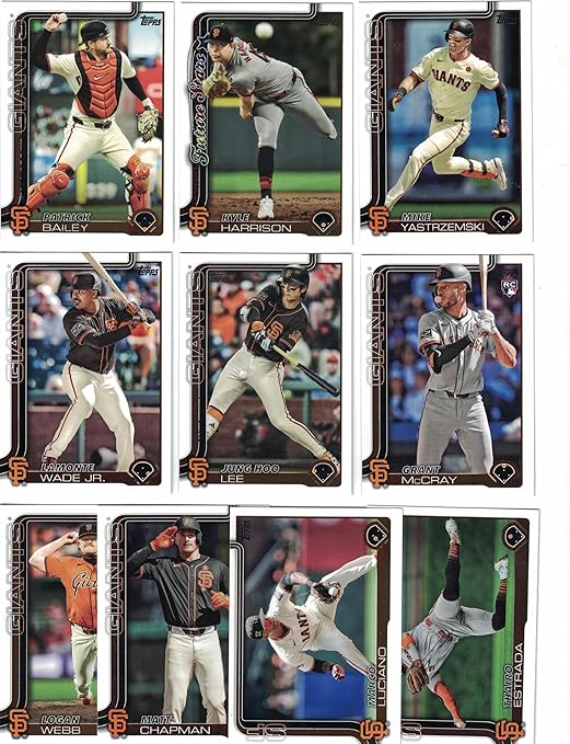 San Francisco Giants / Complete 2025 Topps San Francisco Giants Baseball Card Team Set (Series 1 and 2) with (20) Cards. *Plus Bonus* This listing includes a bonus San Francisco Giants Baseball Team S