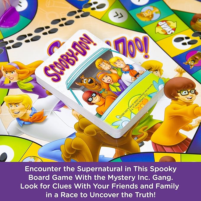 AQUARIUS Scooby-Doo Journey Board Game - Fun for Kids &amp Adults - Officially Licensed Scooby-Doo Merchandise &amp Collectibles (97018) Blue White Orange for 96 months