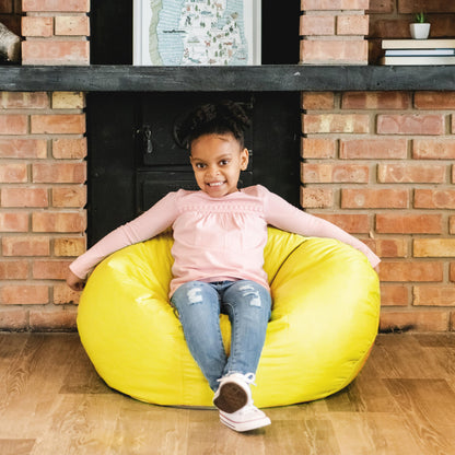 Big Joe Classic Bean Bag Chair, Mini Clouds Oat Smartmax, Durable Polyester Nylon Blend, 2 feet Round