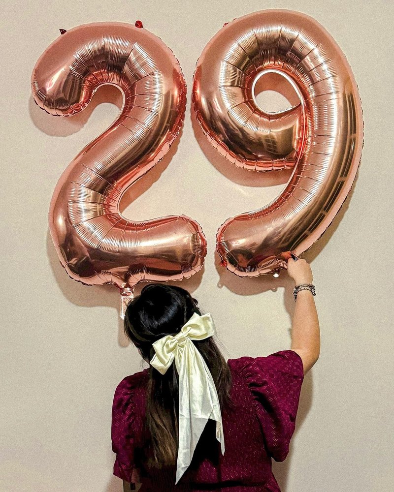 Rose Gold Number 19 Balloon 40 inch, 19 Number Balloons, 19th Birthday Decorations, 19 Year Old Women Men Rose Gold Party Supplies