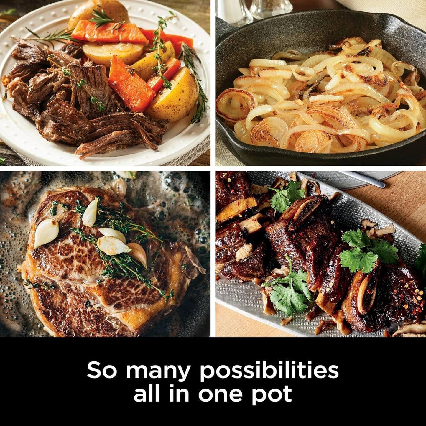 Ninja MC1000 Foodi PossibleCooker - 8.5 Quart Multi-Cooker with 4-in-1 Functionality & Glass Lid