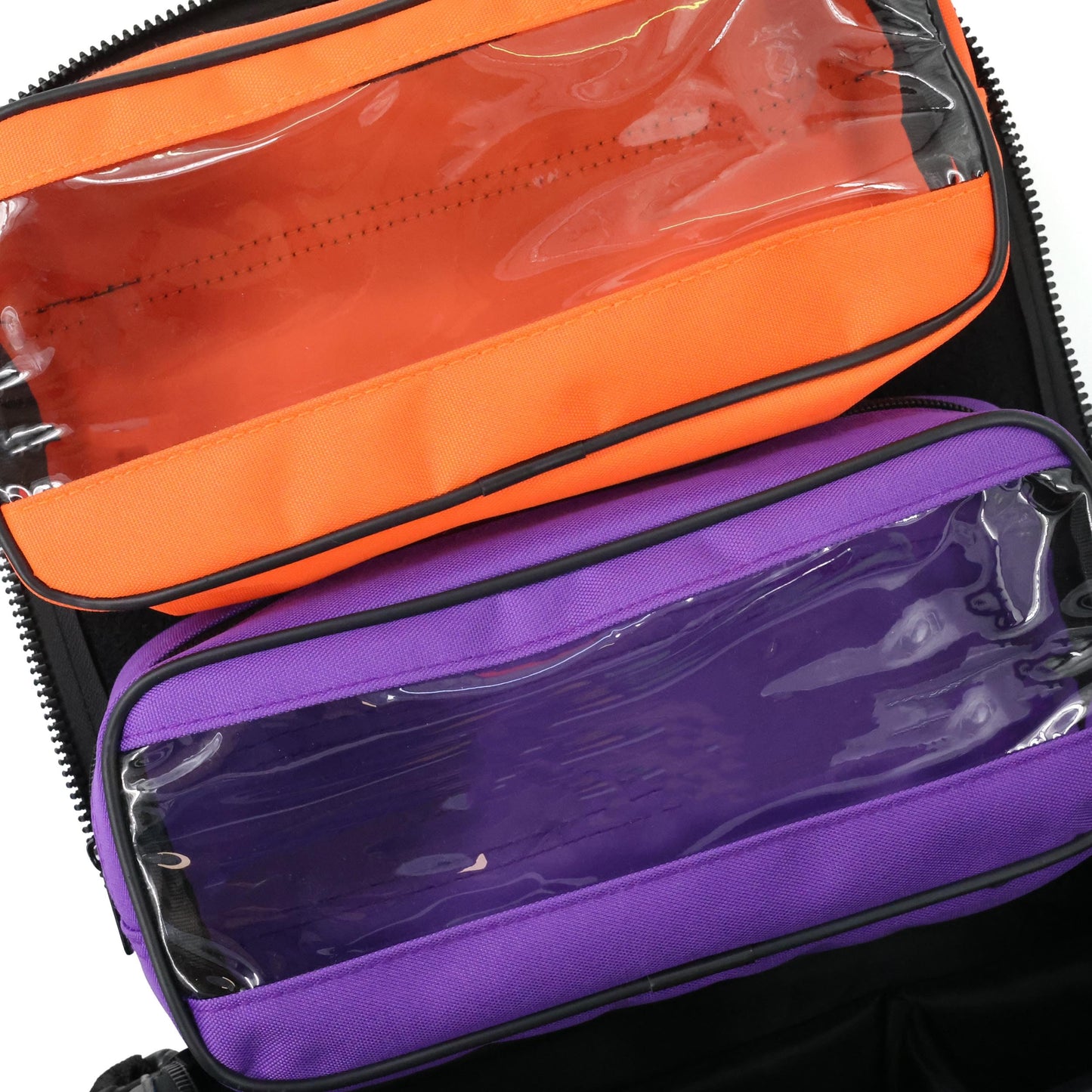 Lightning X LXMB35 EMT Trauma Bag – Large ALS Medical Bag with 6 Color-Coded Pouches, MOLLE Panel, Waterproof Bottom, Reflective EMS Gear for First Responders - ORANGE