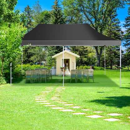 COBIZI 10x20 Pop Up Canopy with 6 Sidewalls, Conical Party Tent 10x20 with 3 Adjustable Height Waterproof, UV-Resistant with Carry Bag, Sandbag, Stake, Ropes for Parties, Commercial (Frame Upgraded)