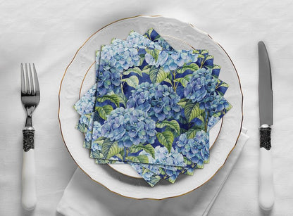 Decoupage Napkins 40 Pack | Blue Hydrangea Paper Napkins for Crafts | 3-Ply Decorative Napkins | Coastal Floral Napkins for Decoupage, Party, Beach, Wedding | Servilletas para Decoupage (Cocktail)