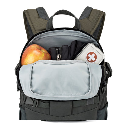 Lowepro LP37014-PWW, Flipside Trek BP 250 AW Backpack for Camera with ActiveZone Suspension System, Tablet Compartment, Grey/Dark Green