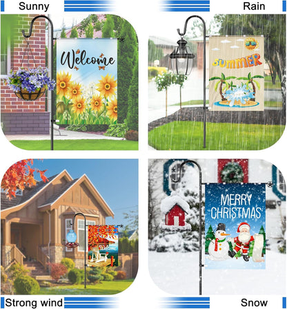 Ottsuls Heavy-Duty Garden Flag Stand - 60-Inch Sturdy Shepherd Hook for 28"x40" Flags
