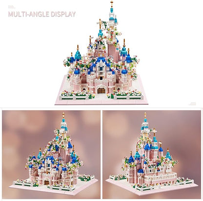 Architecture Castle with Flower Series Micro Blocks Building Sets for Adults and Teens 4000+ PCS Bricks Building Blocks - Upgrade Version