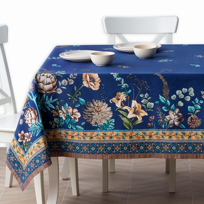 Maison d' Hermine Premium Table Cloth Rectangle Table 100% Combed Cotton 108 x 70 Inches Tablecloth Reusable Decorative for Dining Room, Farmhouse, Home, Party, Festive & Wedding - Artichoke