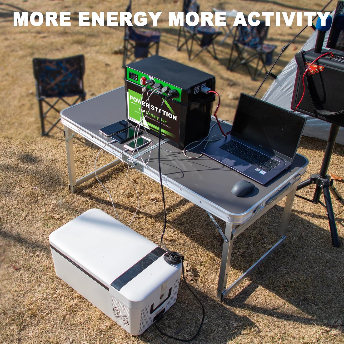 Battery Box Power Center with USB and Anderson Plug, Group 24-31 12V Waterproof Smart Battery Box for Marine, Boat, Trolling Motor, Outdoor Camping, RV (BM001)