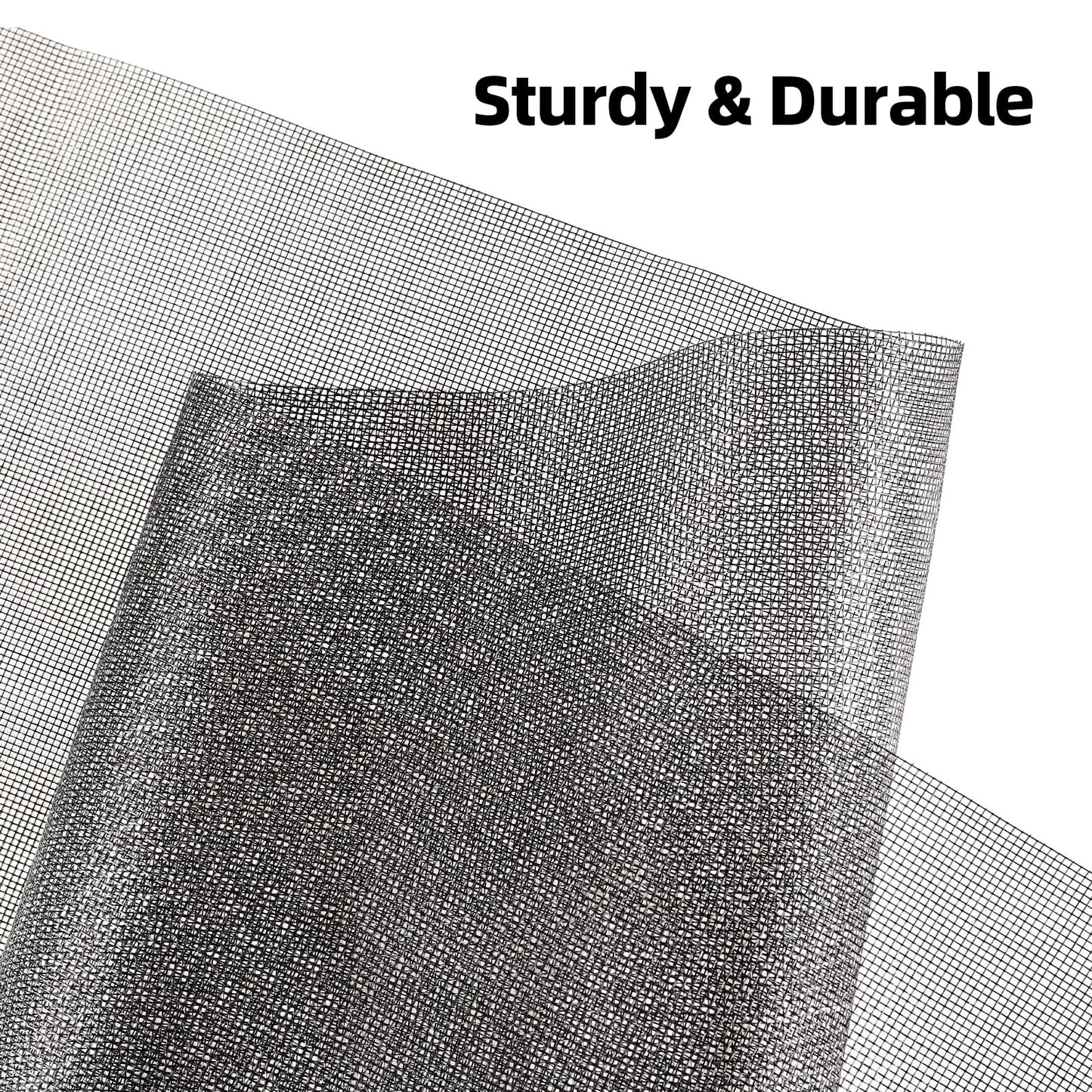 84Inch x 100Feet Window Screen Mesh Roll and Durable Screen Door Replacement, Window Mesh Screen Roll for Windows (Black)