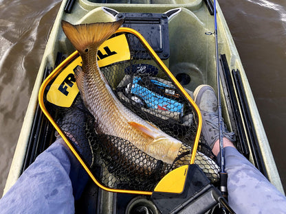 Frabill Trophy Haul Bearclaw 1418 Fishing Net, One Hand Designed Landing Net, Black and Gold (FRBNX14S)