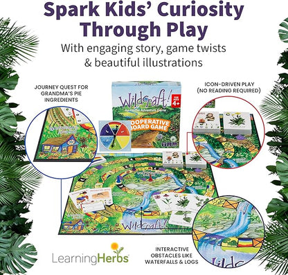Wildcraft! Board Game – Cooperative Educational Board Game for Kids 4–6 &amp Families – Nature &amp Herb Learning Game – Family Board Games for Kids – Herbal Adventure Cooperative Game
