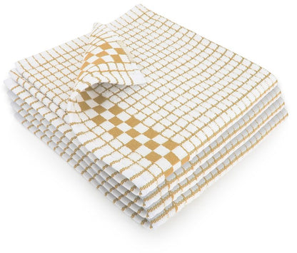 Fecido Classic Kitchen Dish Towels with Hanging Loop - Set of 4, Beige