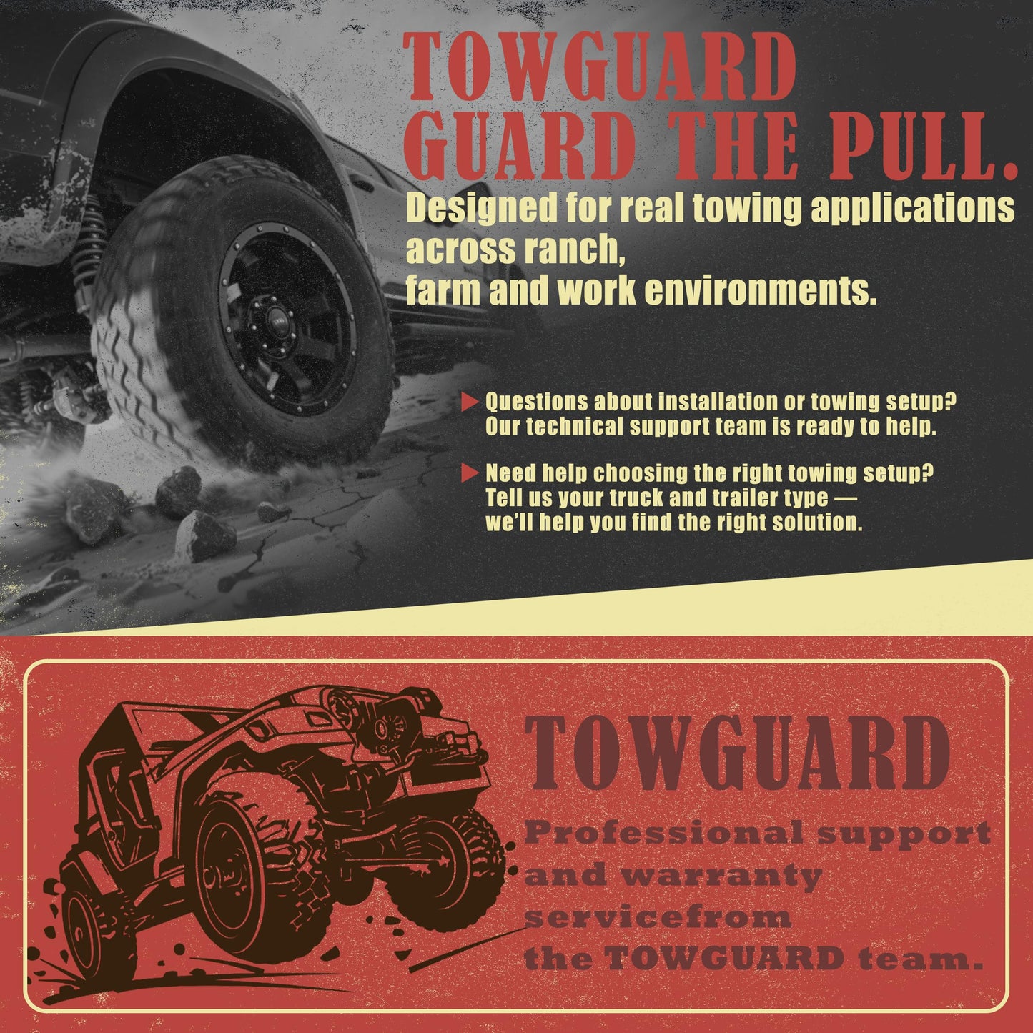 TOWGUARD 30K Adjustable 8" Offset Gooseneck Trailer Coupler with Remote Release, Fits 2-5/16" Ball,Round Tube Coupler for Short Bed Trucks, Reinforced Gusset for Livestock Utility Equipment Trailers