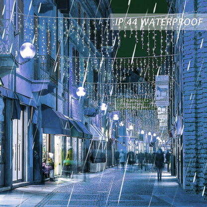 Dazzle Bright Outdoor Hanging Tree Lights, 160 LED, White, Model HB-160DCOI, for Garden, Party, Wedding, Porch, Patio, Christmas Decor