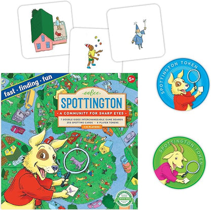 eeBoo: Spottington Board Game Develops Observational Skills Focus and Speed Fast Finding and Fun for 1 to 6 Players Perfect for Ages 5 and up