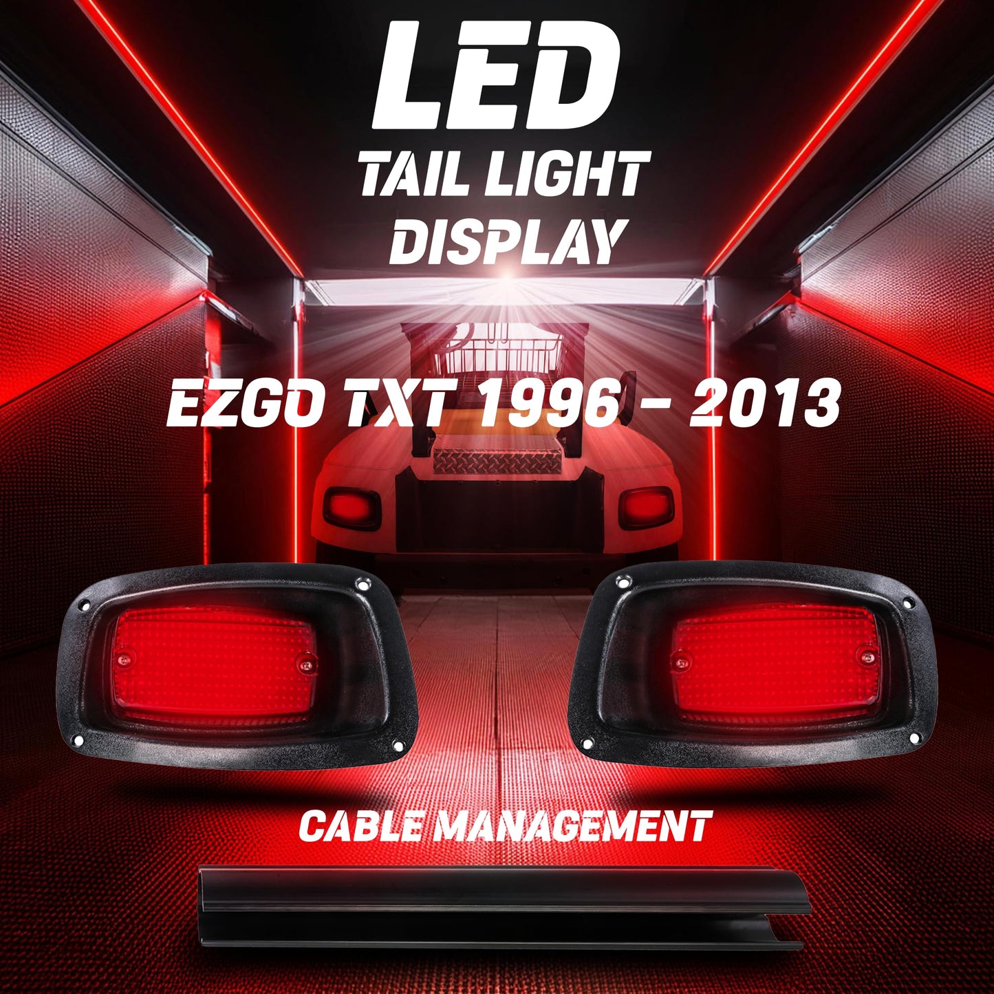 EZGO TXT Golf Cart Upgraded Full LED Light Kit – Street Legal, Fits 1996-2013 – Includes Headlights, Taillights, Turn Signals, Wiring, High/Low Beam, and More – 12–48V No Voltage Reducer Needed