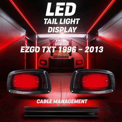 EZGO TXT Golf Cart Upgraded Full LED Light Kit – Street Legal, Fits 1996-2013 – Includes Headlights, Taillights, Turn Signals, Wiring, High/Low Beam, and More – 12–48V No Voltage Reducer Needed