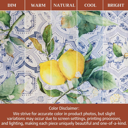 Maison d' Hermine Table Cloth Rectangle Table 100% Cotton 60 x 120 Inches Tablecloth Reusable Decorative for Dining Kitchen Room Farmhouse Home Gifts for Mothers Day Spring Summer - Citrus